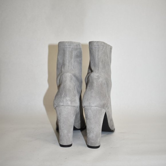 $650 STUART WEITZMAN Highland Suede grey heel Sock Boots 9 (JB22) - Picture 5 of 8